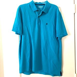IZOD Mens Blue Cotton Polo Size Large